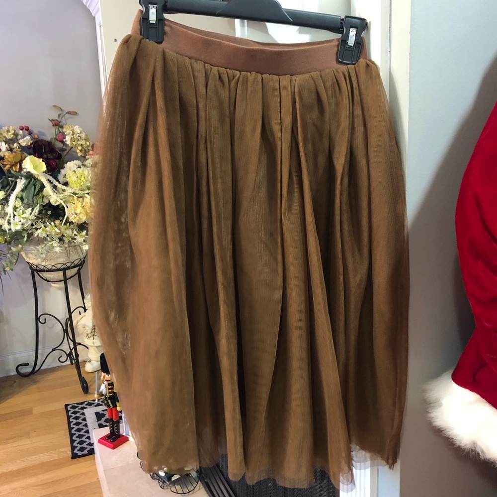 Unique Baby Golden Brown Fall Autumn Tulle Princess Skirt
